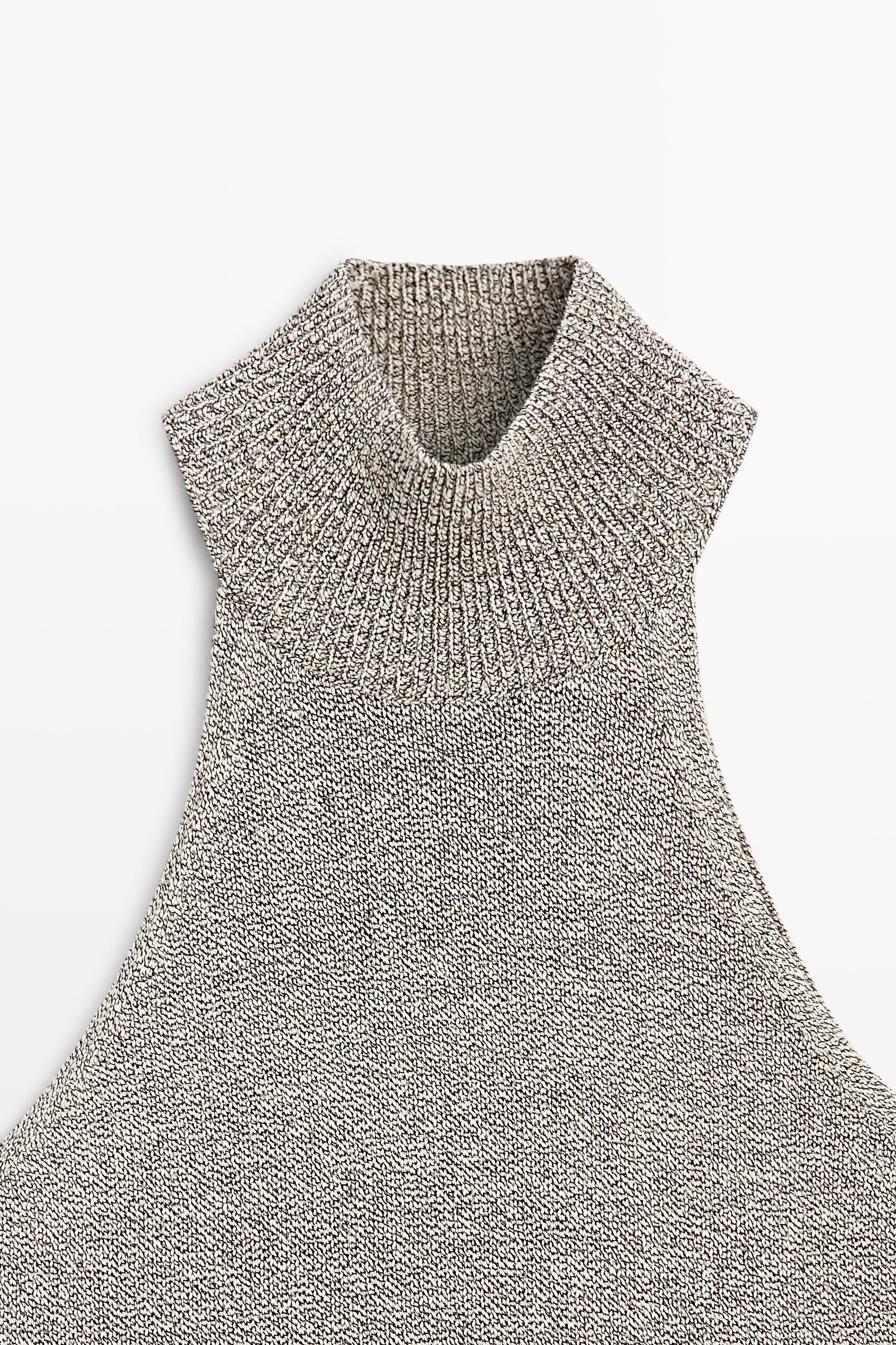 Top en maille à encolure américaine